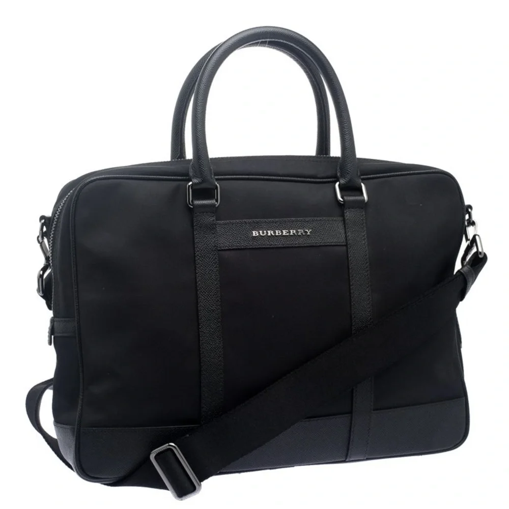 NWT Authentic Burberry London Nylon Newburg Small Briefcase